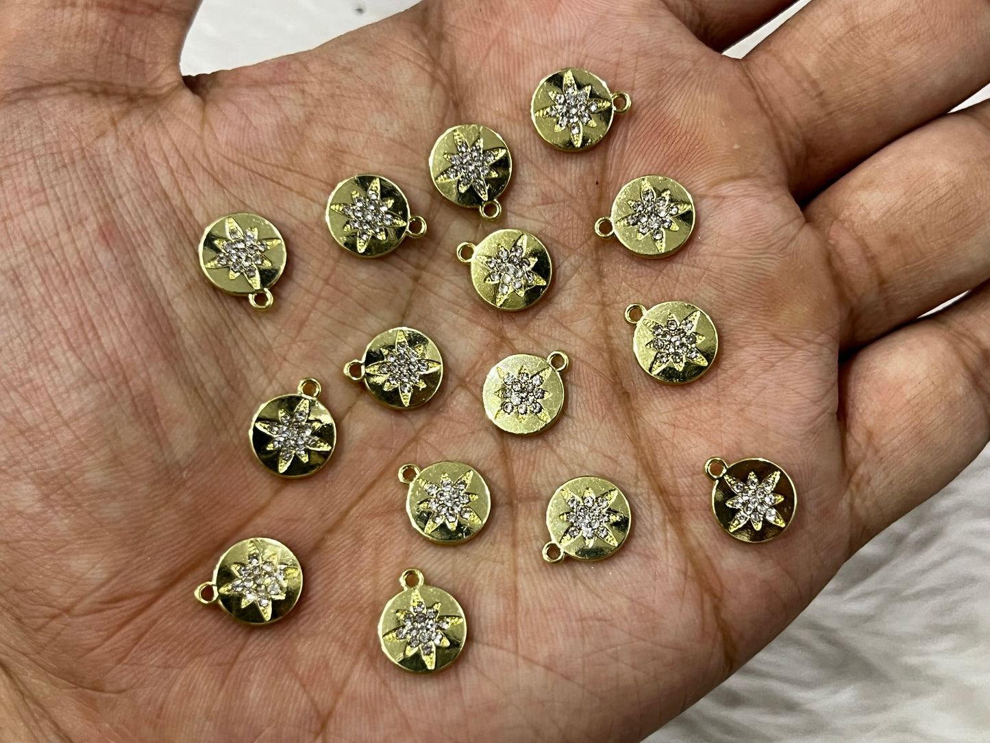 Luxury Charms (AGWS145) 10 mm) (5 Pcs)