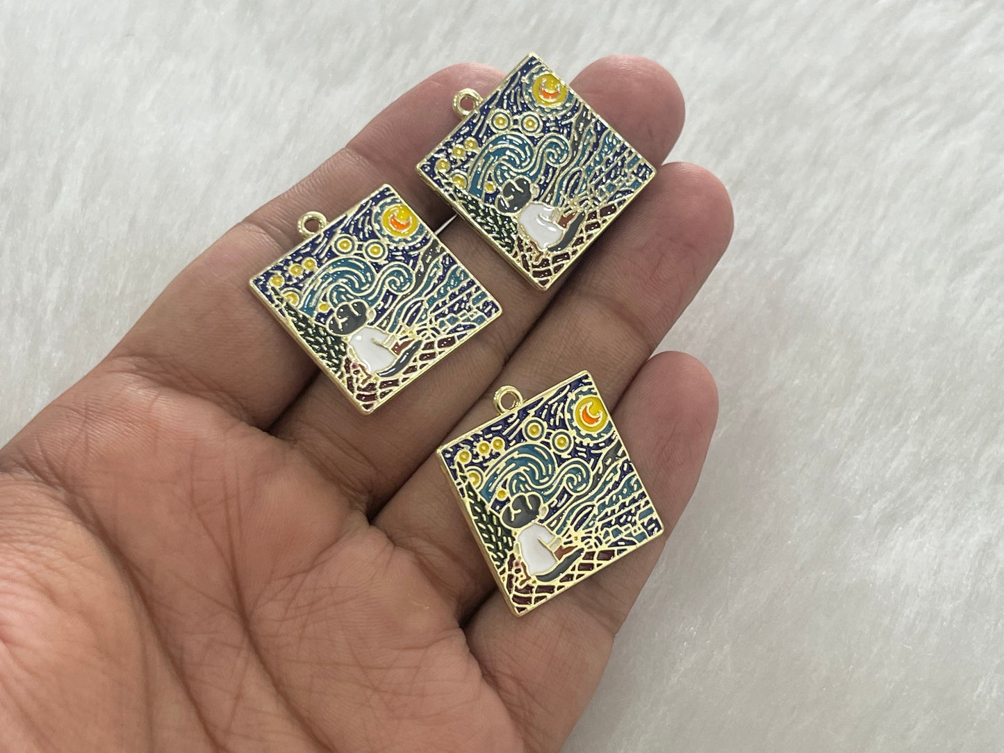 Luxury Charms (AGWS373) (5 Pcs)(28 mm)