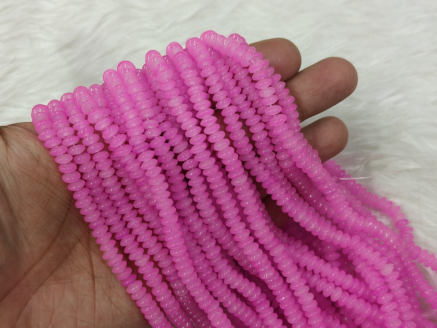 Flat Glass Beads (6 mm)(5 Lines)