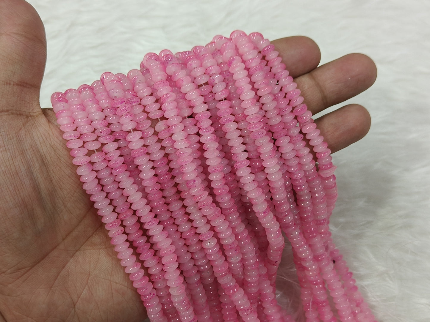 Flat Glass Beads (6 mm)(5 Lines)