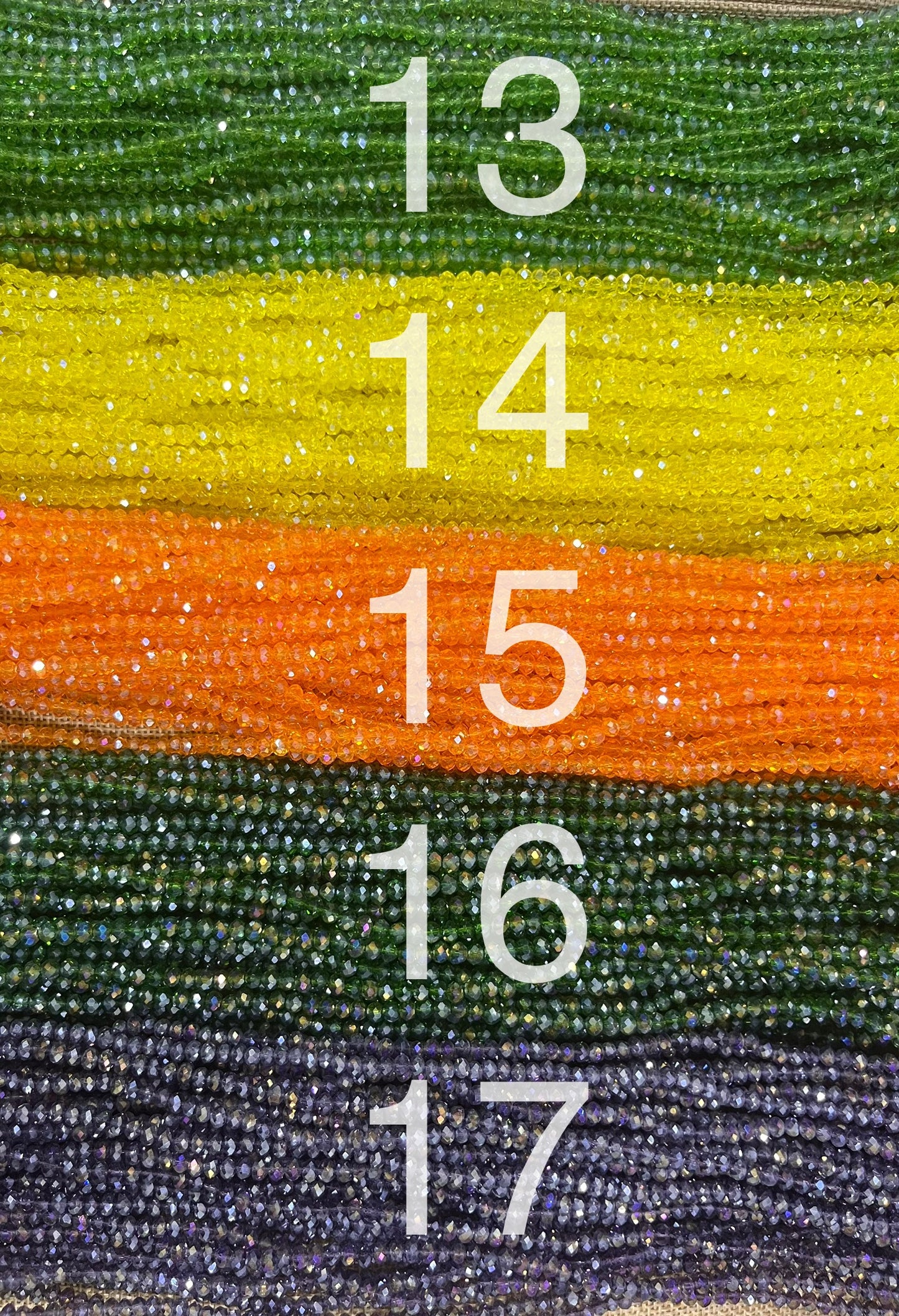 Rainbow Crystal Beads (4 mm) π