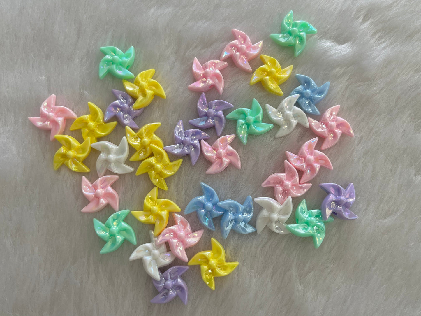 Pastel Flower Beads (50 grams)