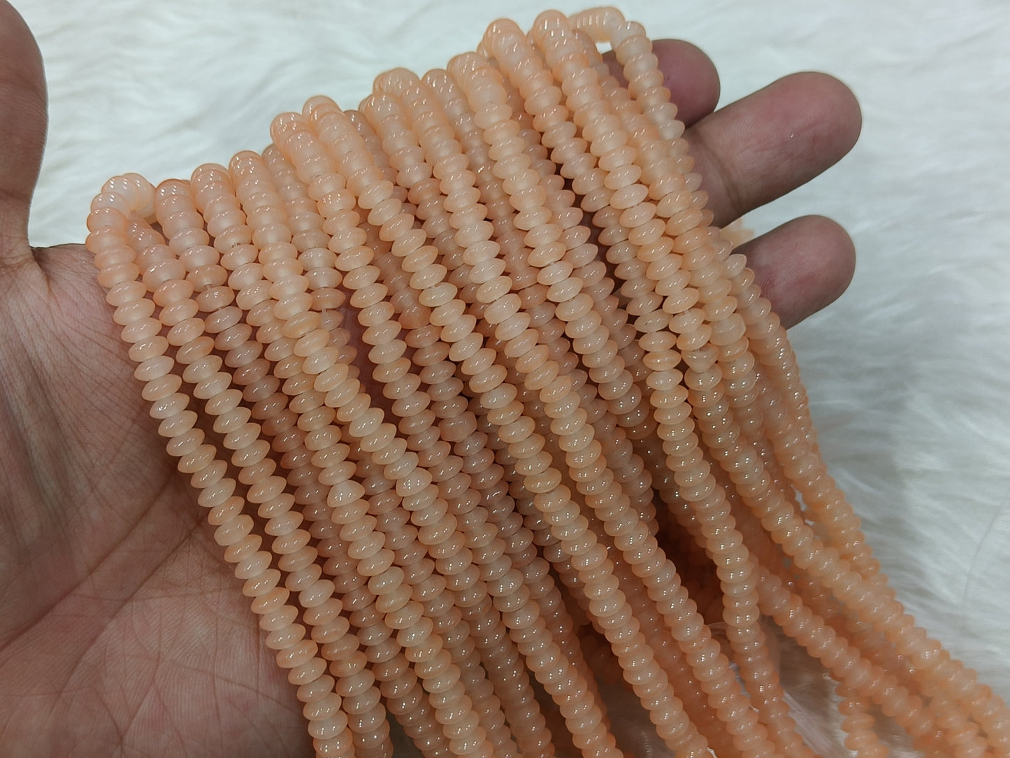 Flat Glass Beads (6 mm)(5 Lines)