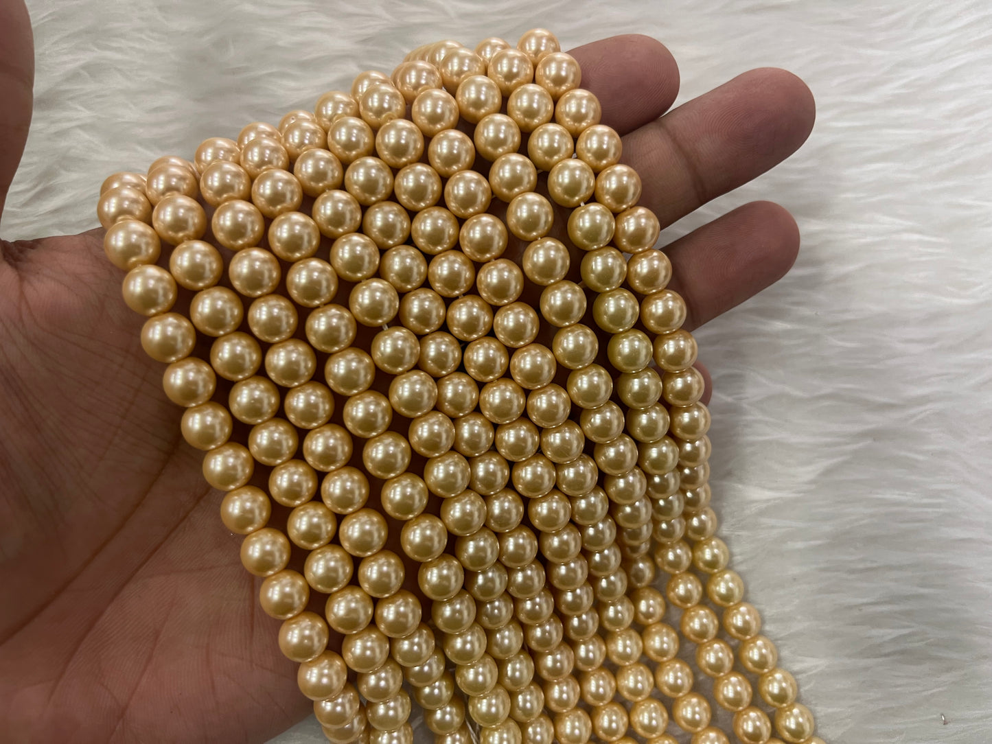 Shell Pearls (8 mm) (Single & Shaded Colours)
