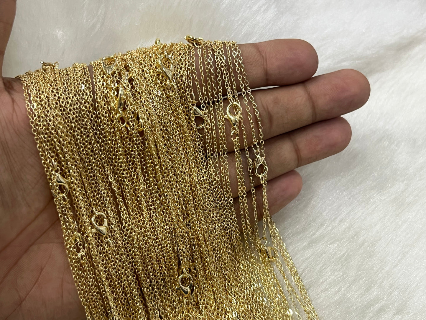 Readymade Chains (1 mm) (Without Extension) (10 Pcs)