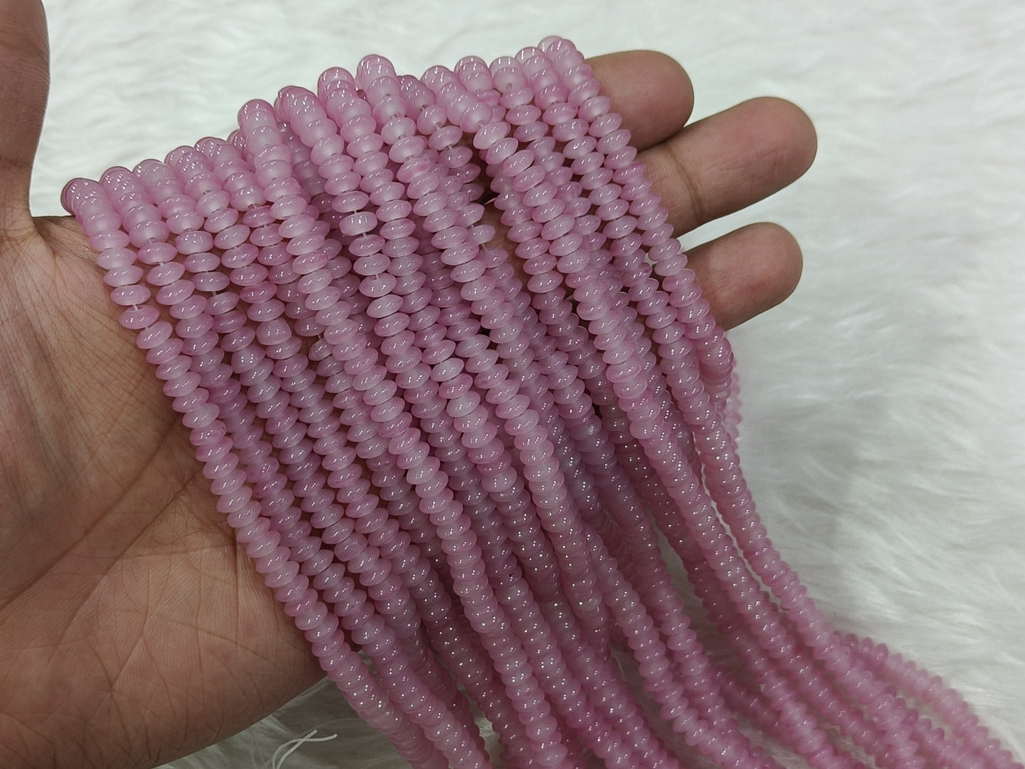 Flat Glass Beads (6 mm)(5 Lines)