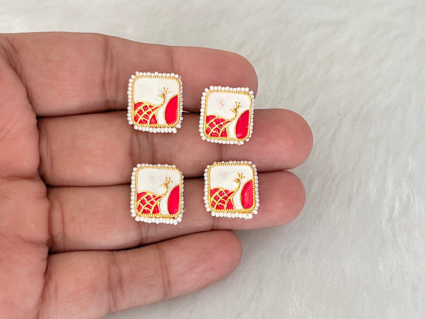 Meenakari Kundan (AGMK113)(15 mm)(12 Pcs)