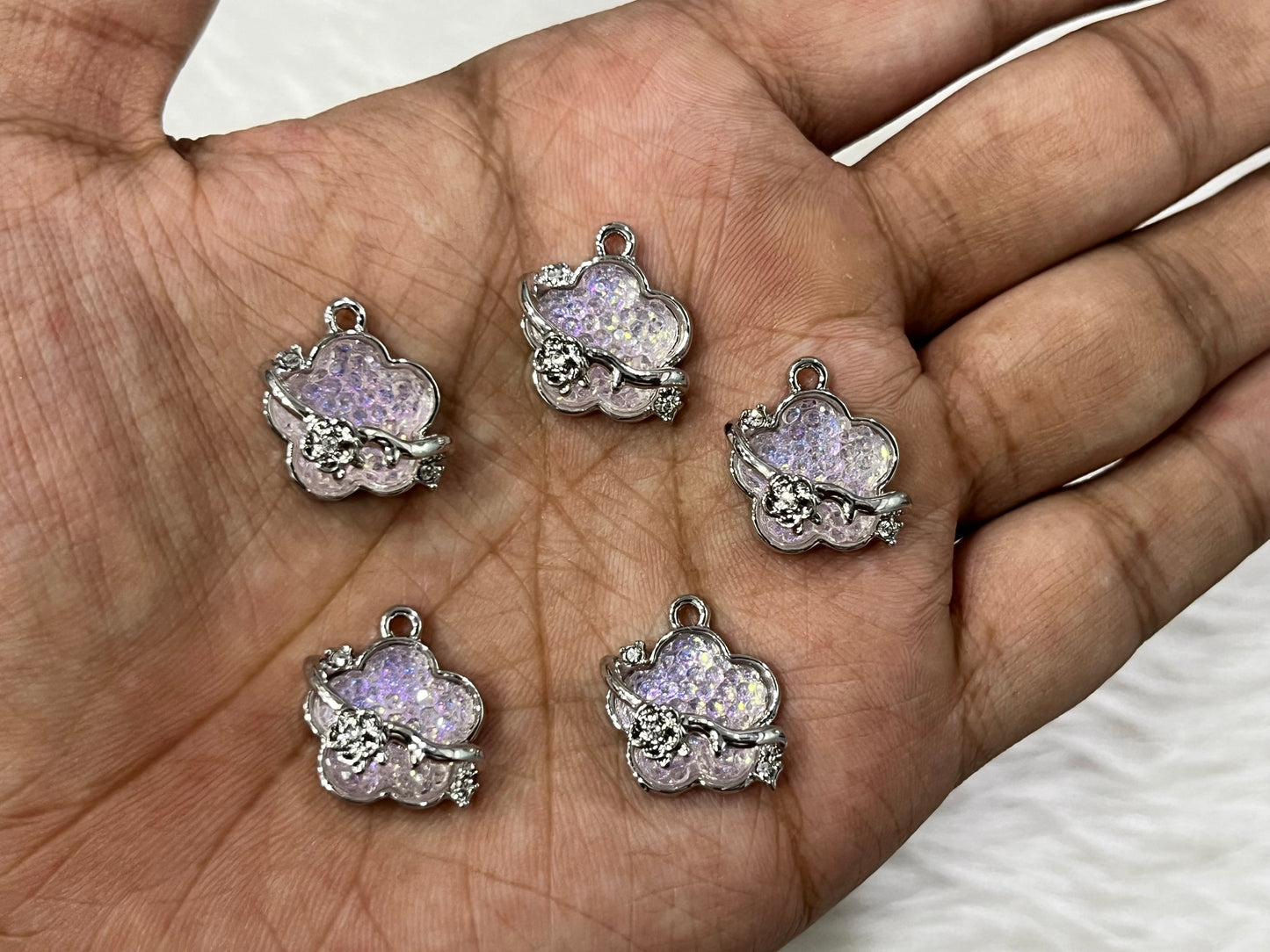 Luxury Charms (AGWS143) (18 mm) (5 Pcs)