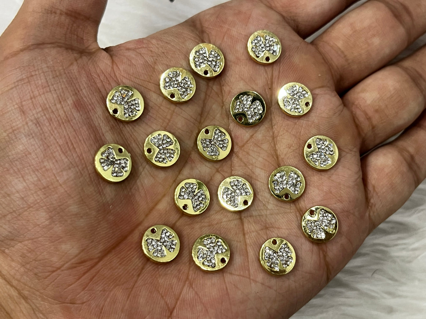 Luxury Charms (AGWS146) (10 mm) (5 Pcs)