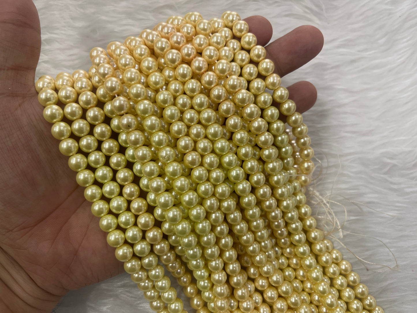 Shell Pearls (8 mm) (Single & Shaded Colours)