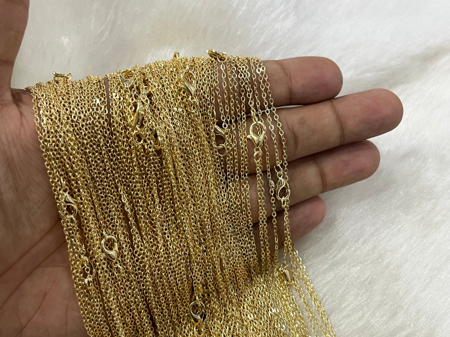 Readymade Chains (1 mm) (Without Extension) (10 Pcs)
