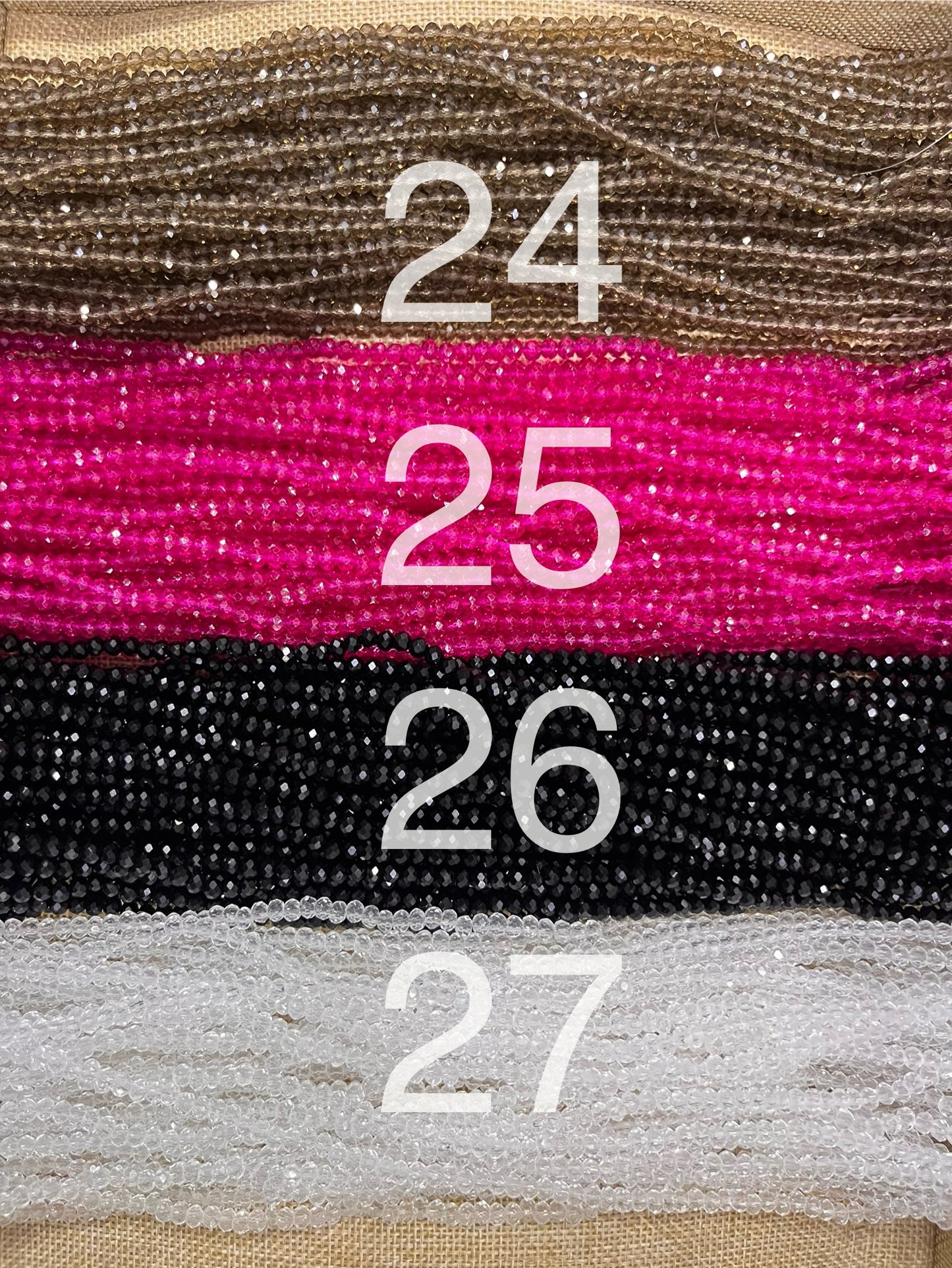 Transparent Crystal Beads (4 mm)