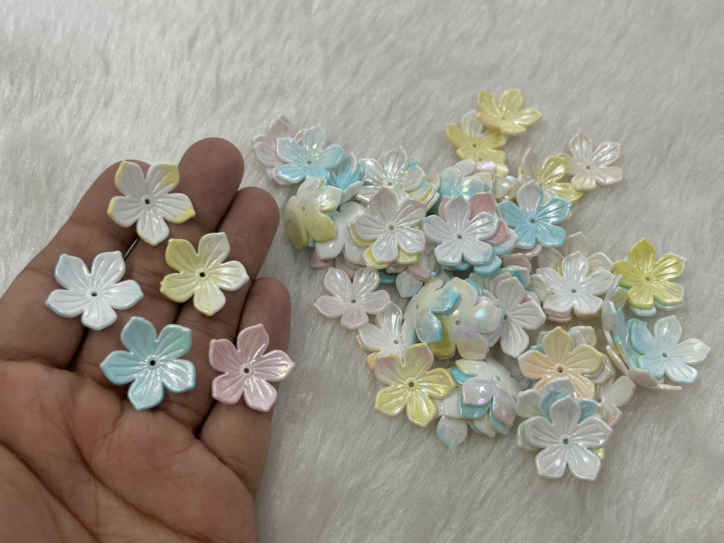 Acrylic Flowers (50 grams) (Pastel Multicolour)