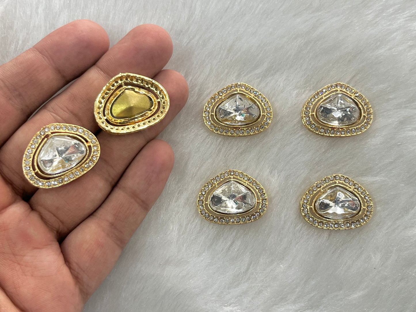 Polki Kundan (25-30 mm) (AGMK109) (6 Pcs)