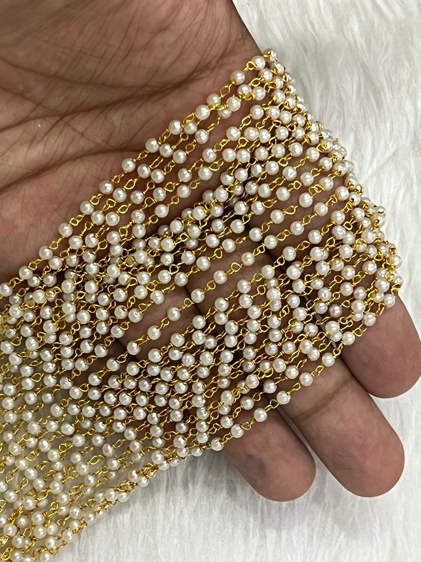 HQ Pearl Link Chains (5 Mtr bunch) (3 mm)