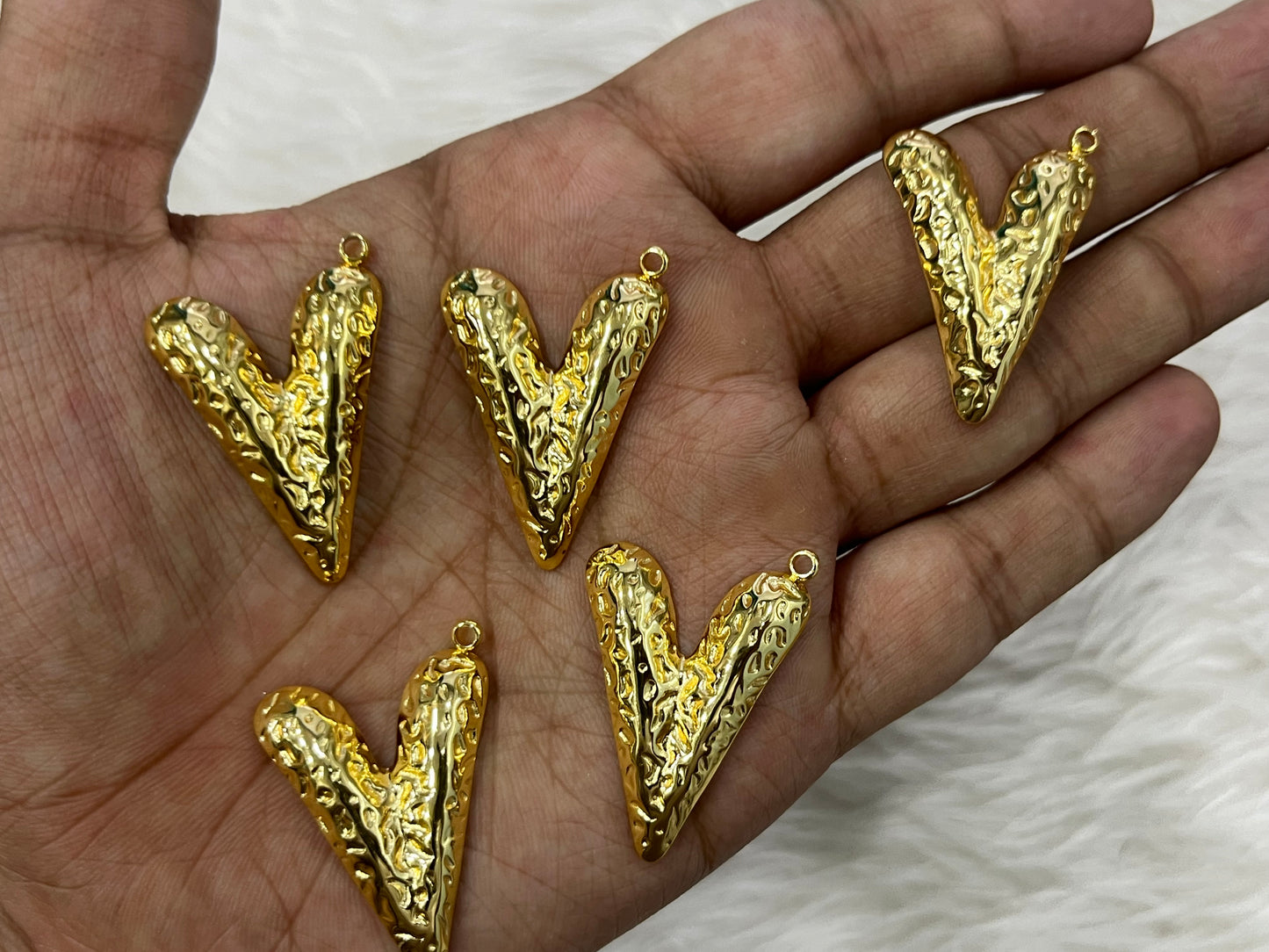 Stainless Steel Charms (AGWS139) (35 mm) (Single Piece)