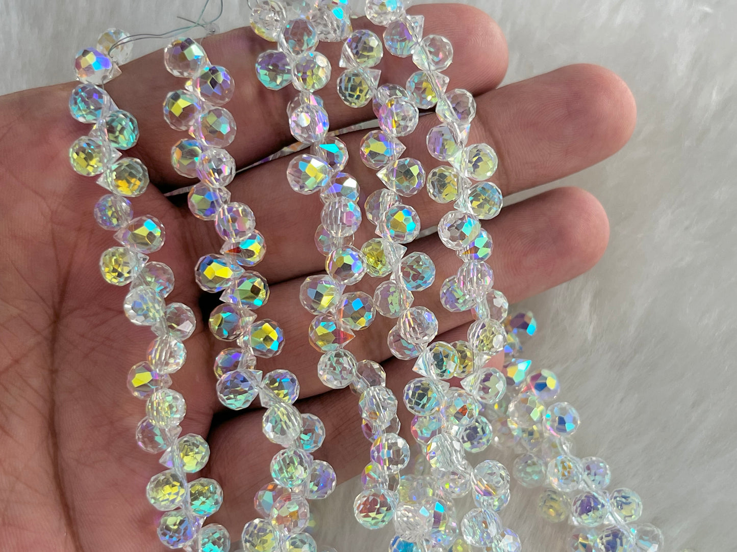 Fancy Beads (Drop) (96 Pcs) (6 mm)