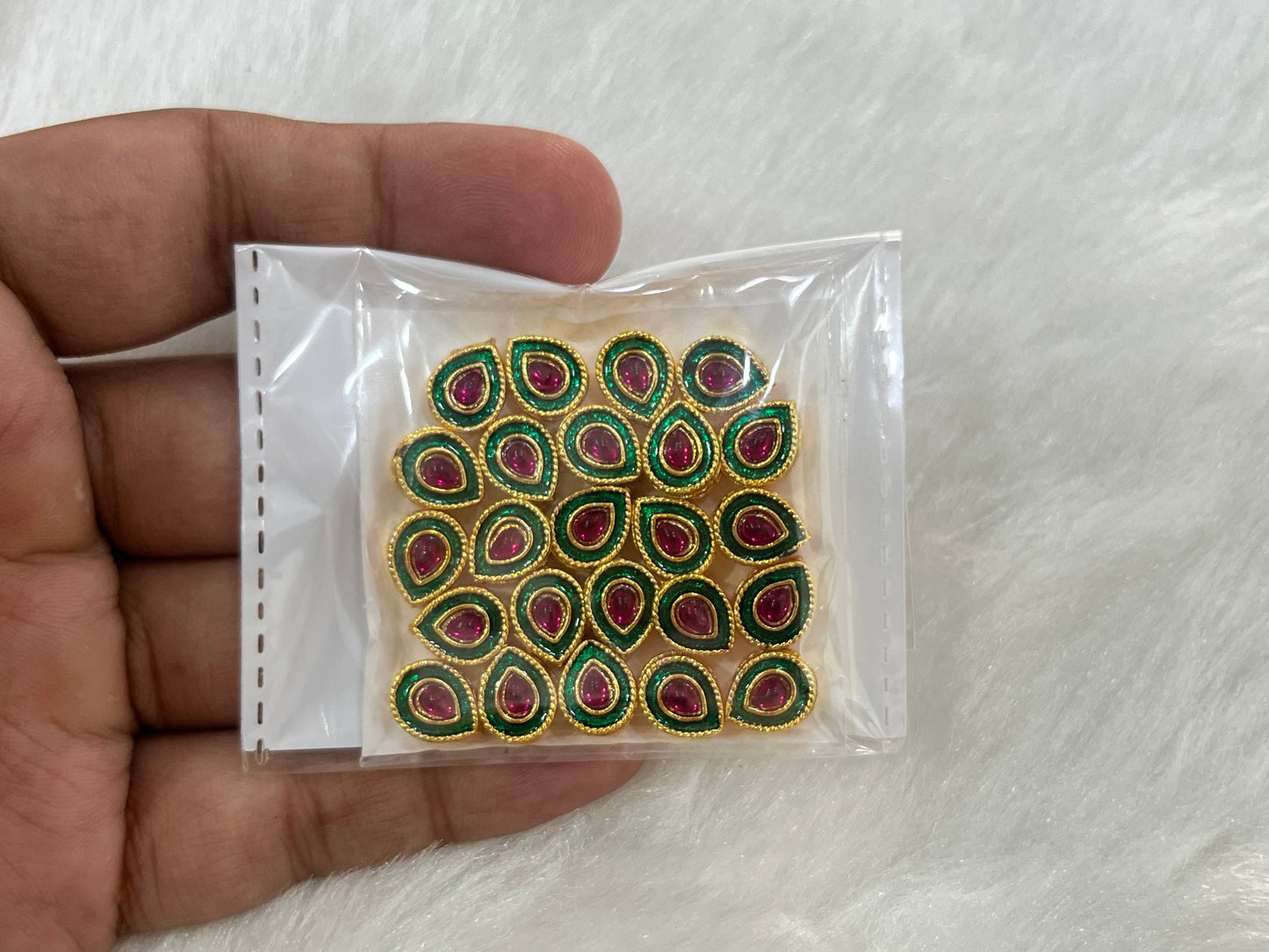 Meenakari Kundan (Koba) (10 mm) (AGMK101)(24 Pcs)
