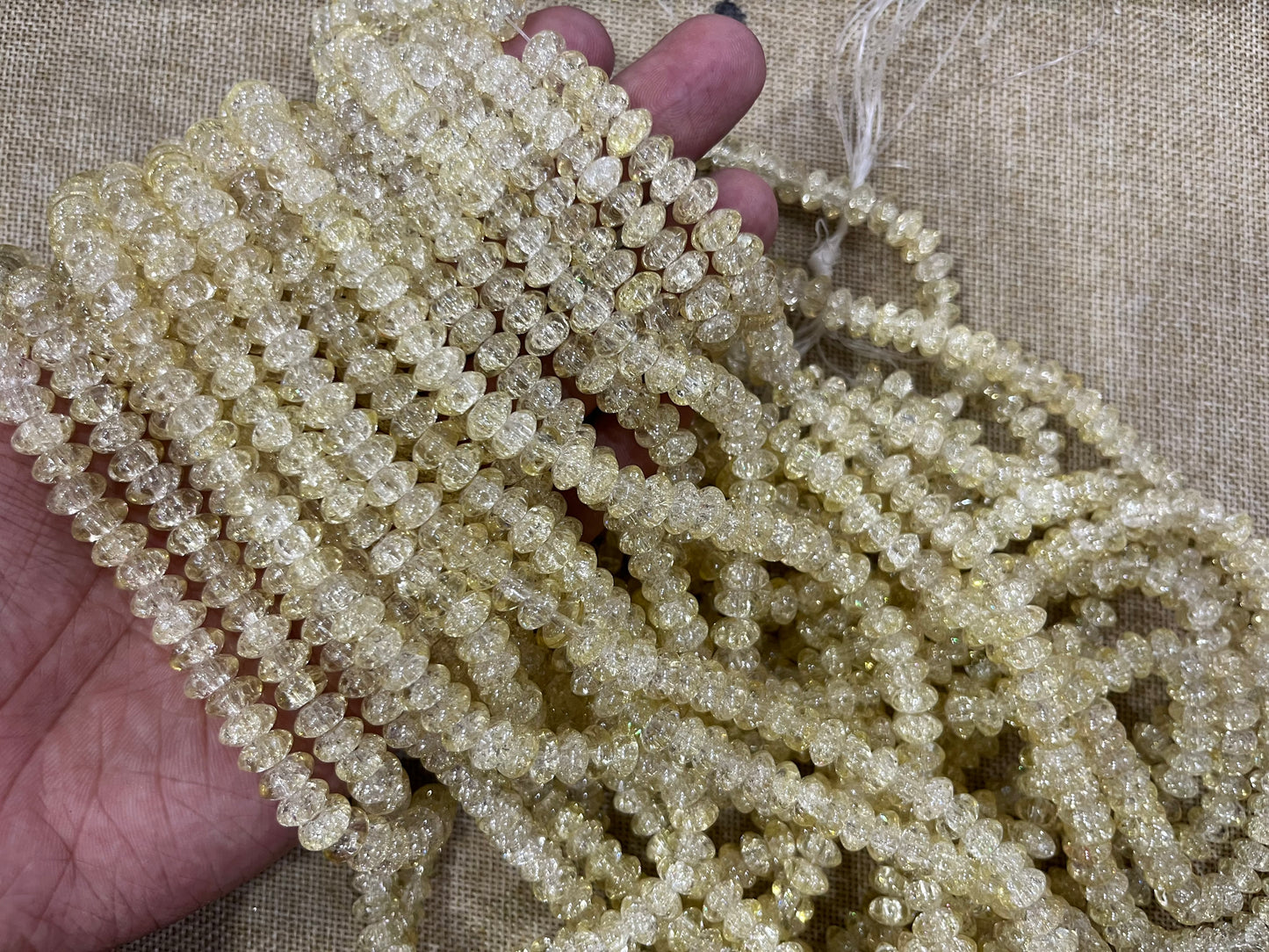 Flat Ice Crackle Beads (8x8 mm)