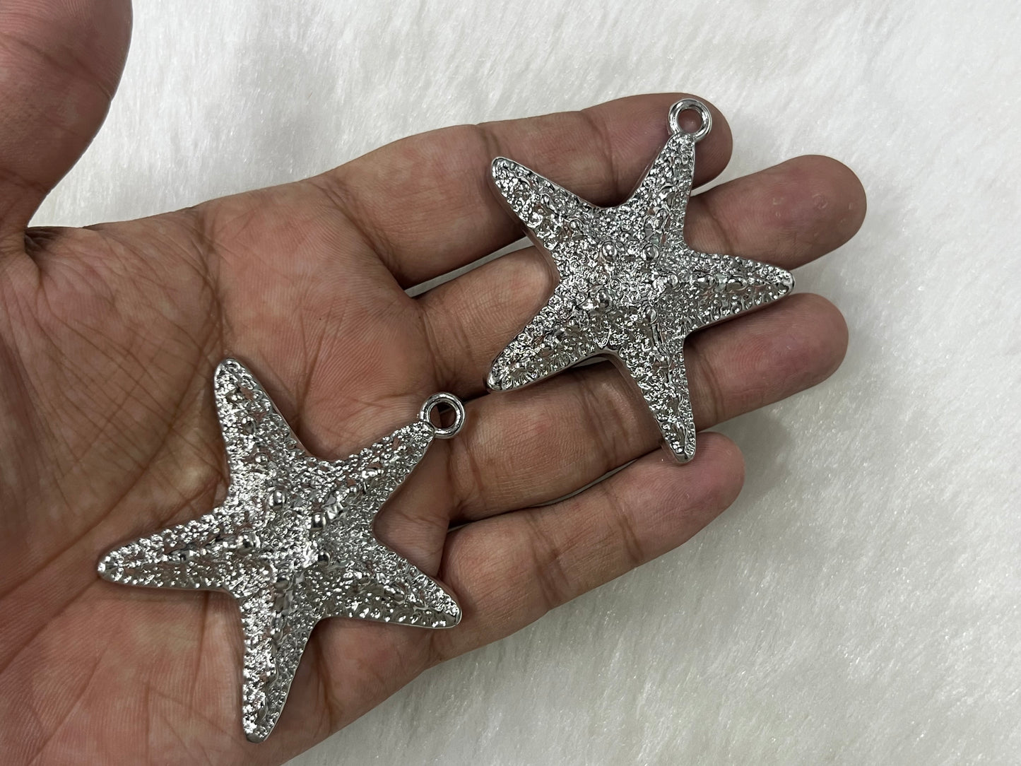 Star Charms (AGWS267) (5 Pcs)(H - 30 mm) (W - 55 mm)(Single Piece)
