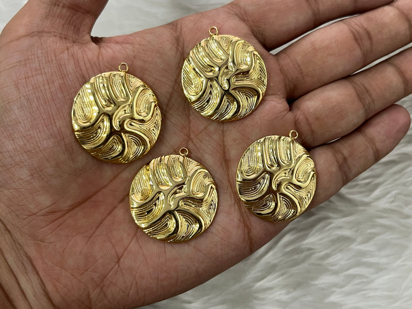 Stainless Steel Charms (AGWS136) (30 mm) (Single Piece)