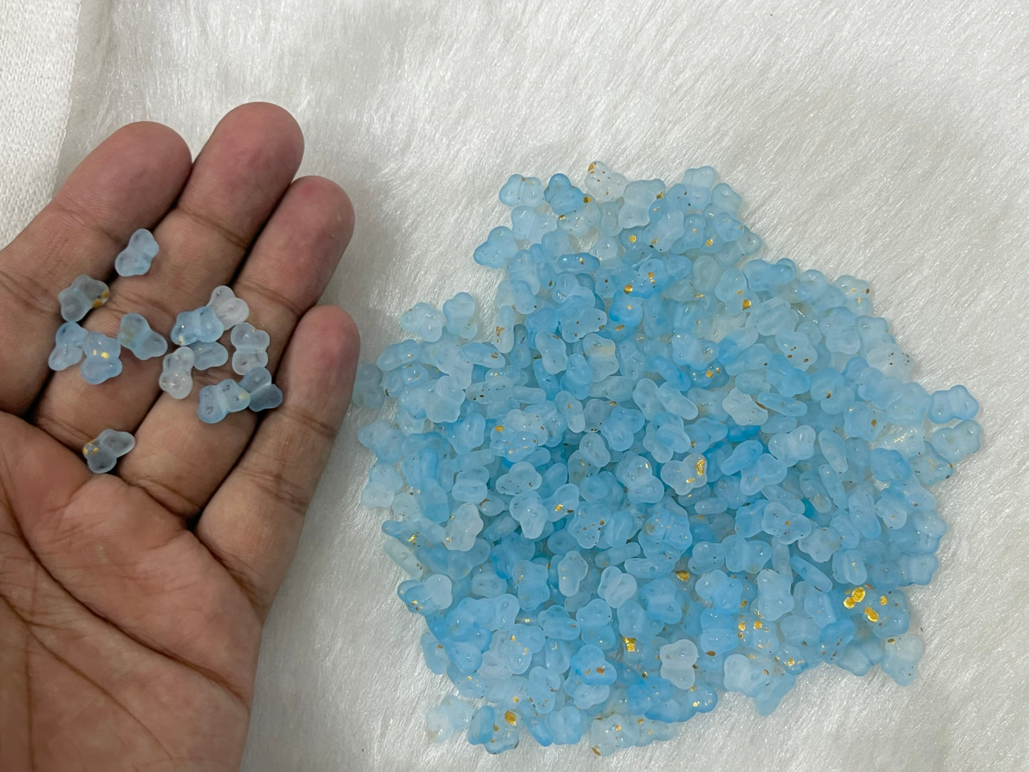 Frosted Butterfly Beads (50 grams) (10 mm)