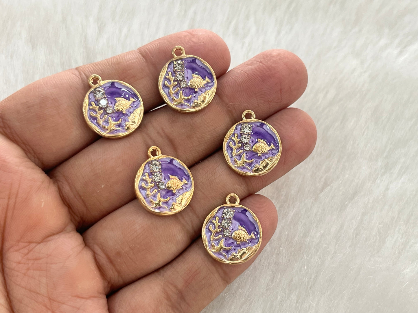 Luxury Charms (AGWS327) (5 Pcs) (20 mm)