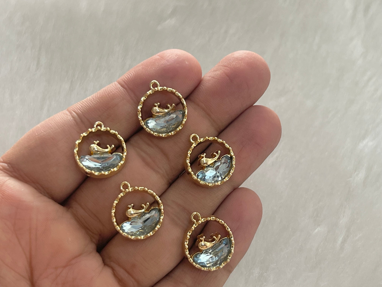 Luxury Charms (AGWS388) (5 Pcs)(18 mm)