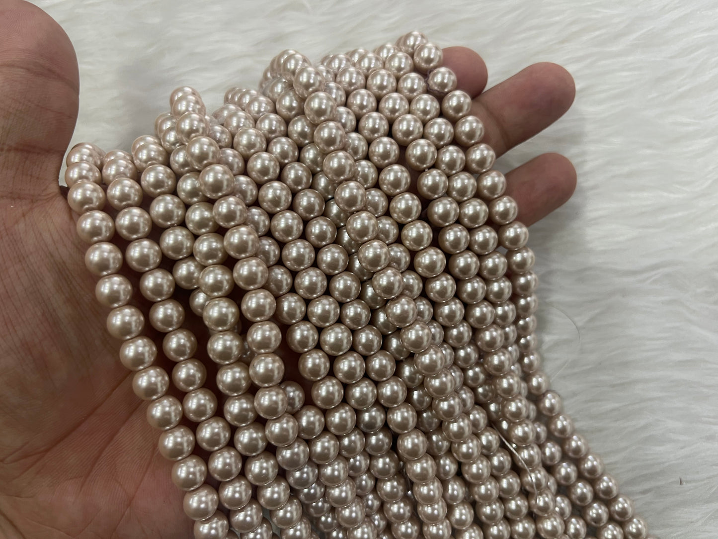 Shell Pearls (8 mm) (Single & Shaded Colours)