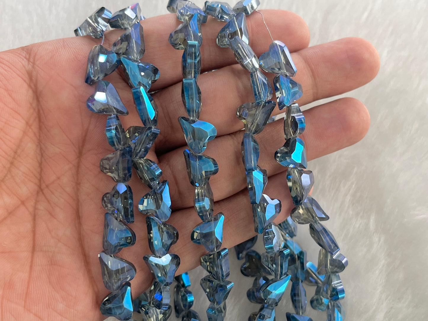 Fancy Beads (Heart) (60 Pcs) (9 mm)