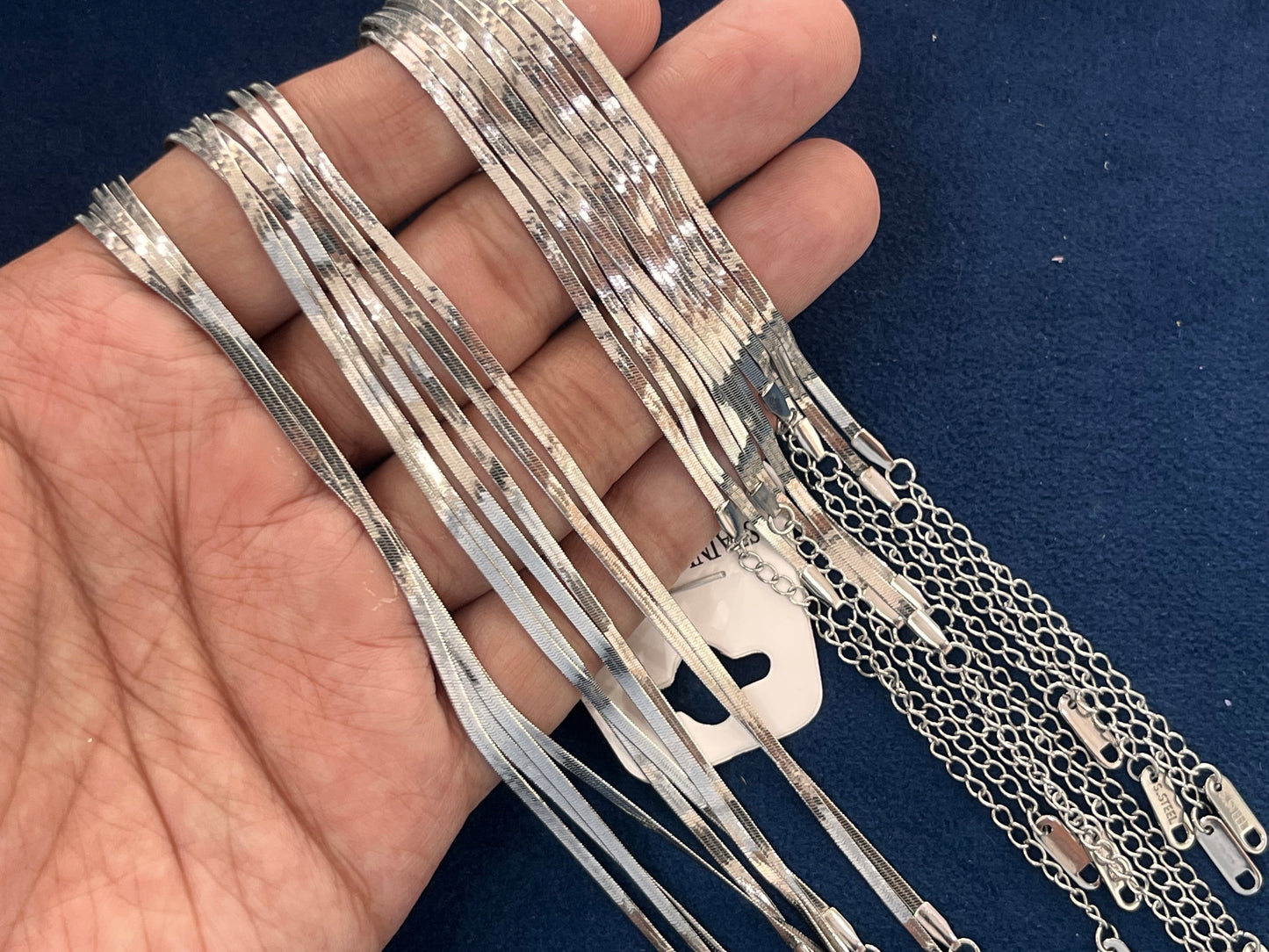 Stainless Steel Chains (Silver) (Pack of 10) (No. 8)