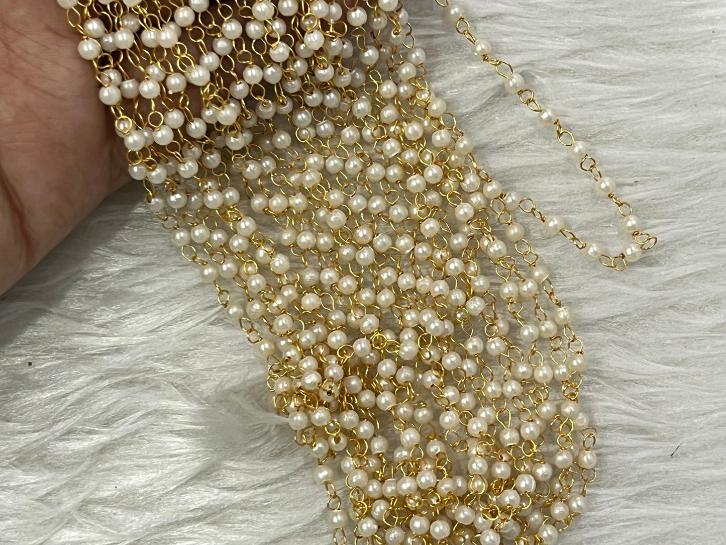Regular Pearl Link Chains (5 Mtr Bunch)(6 mm)