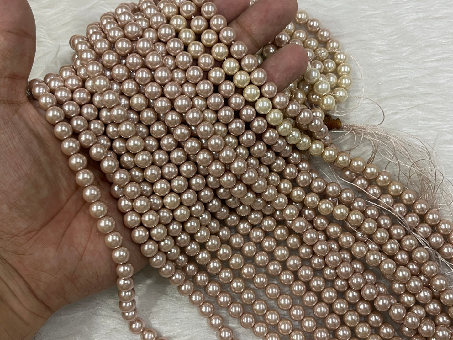 Shell Pearls (8 mm) (Single & Shaded Colours)