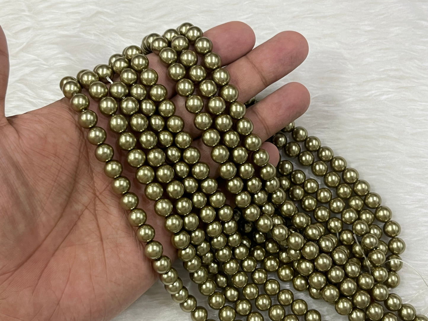 Shell Pearls (8 mm) (Single & Shaded Colours)