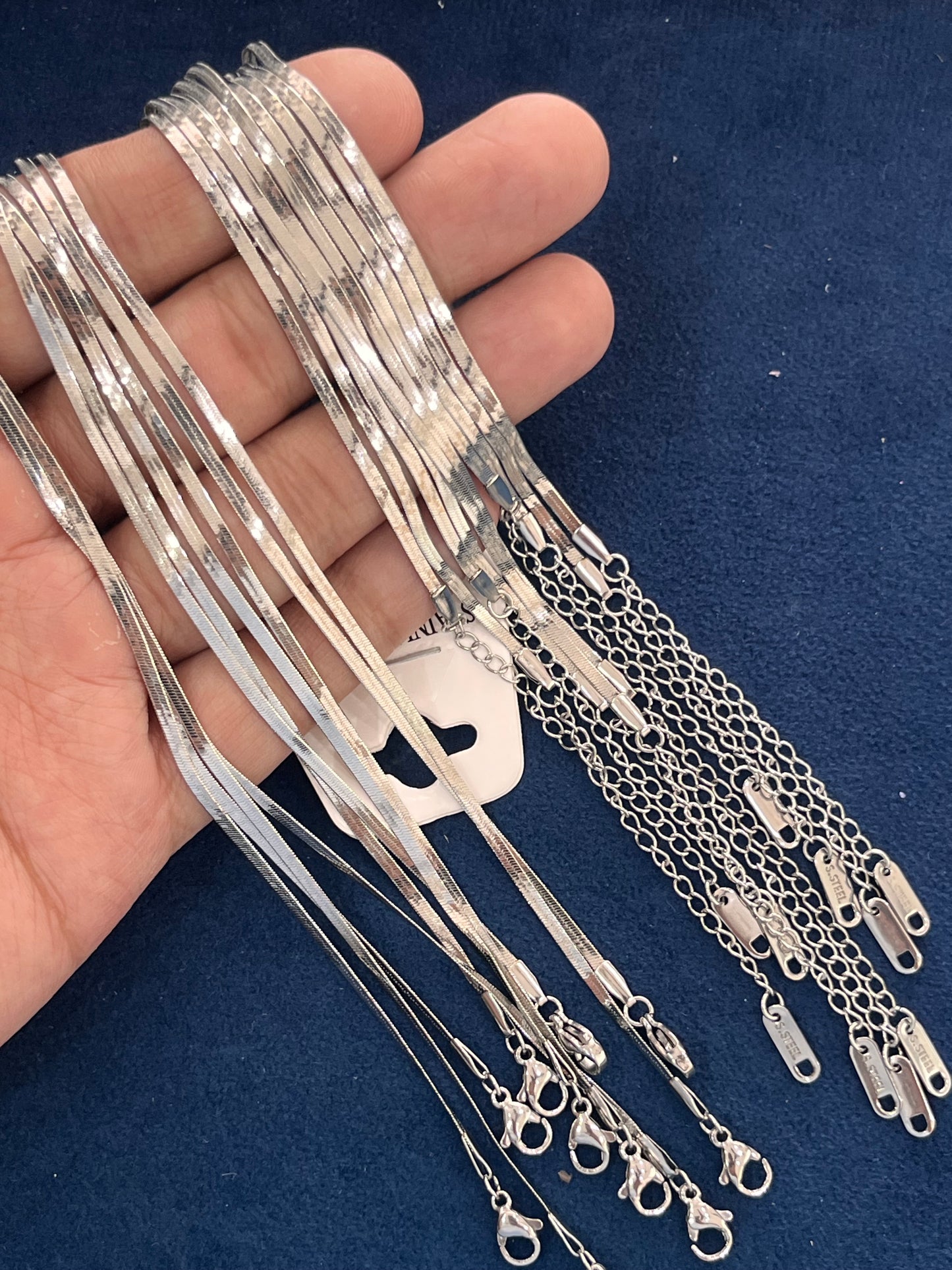 Stainless Steel Chains (Silver) (Pack of 10) (No. 6)