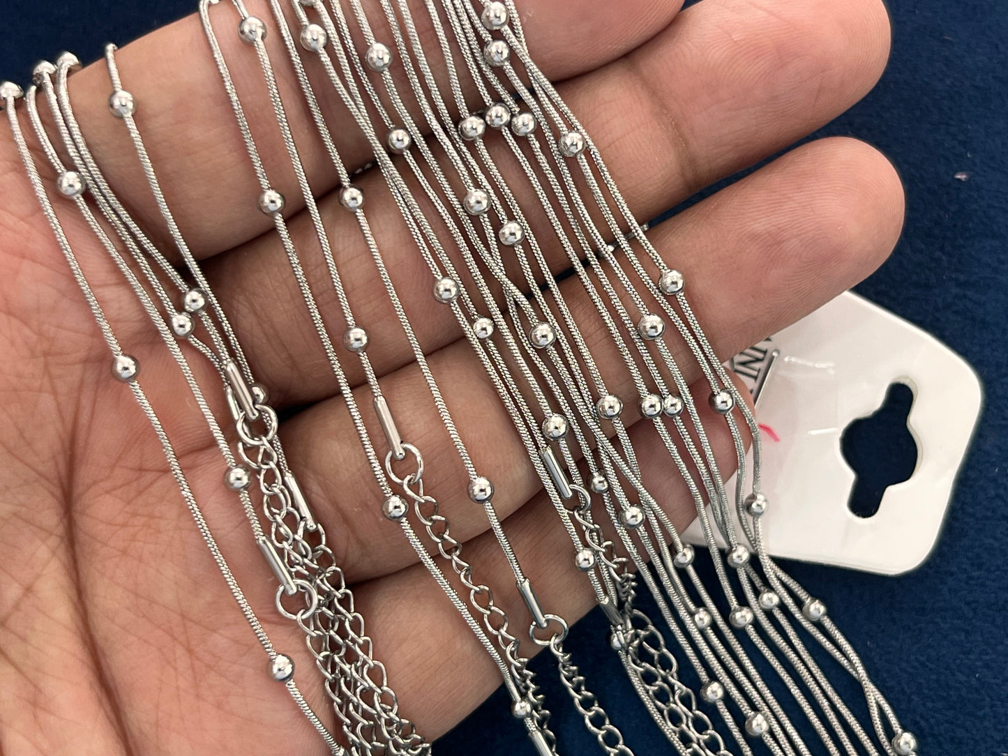 Stainless Steel Chains (Silver) (Pack of 10) (No. 11)