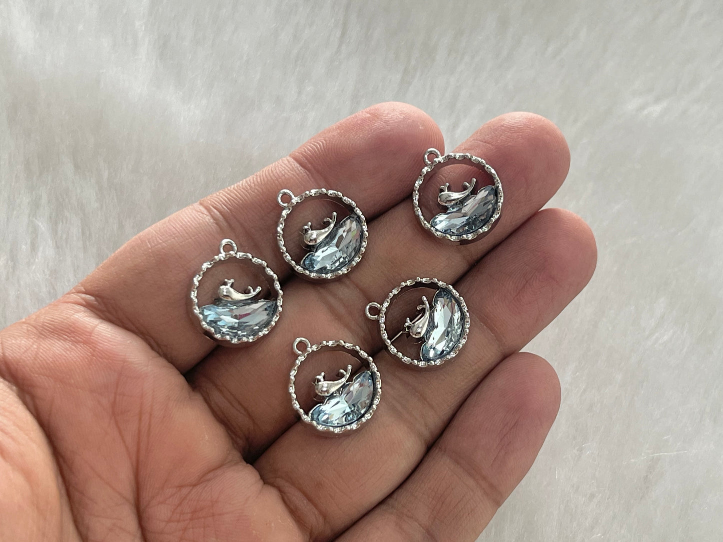 Luxury Charms (AGWS387) (5 Pcs)(18 mm)