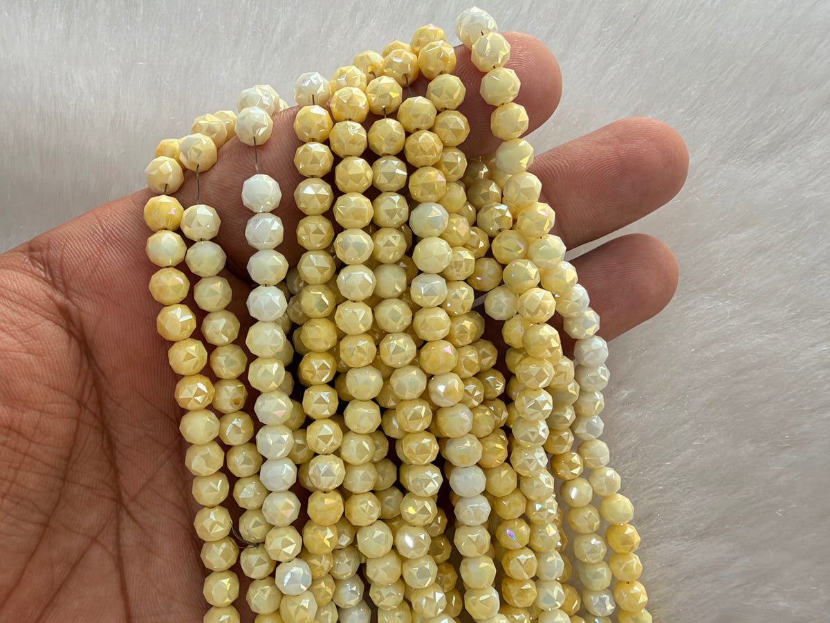 Fancy Crystal Beads (6 mm)(90 Beads)