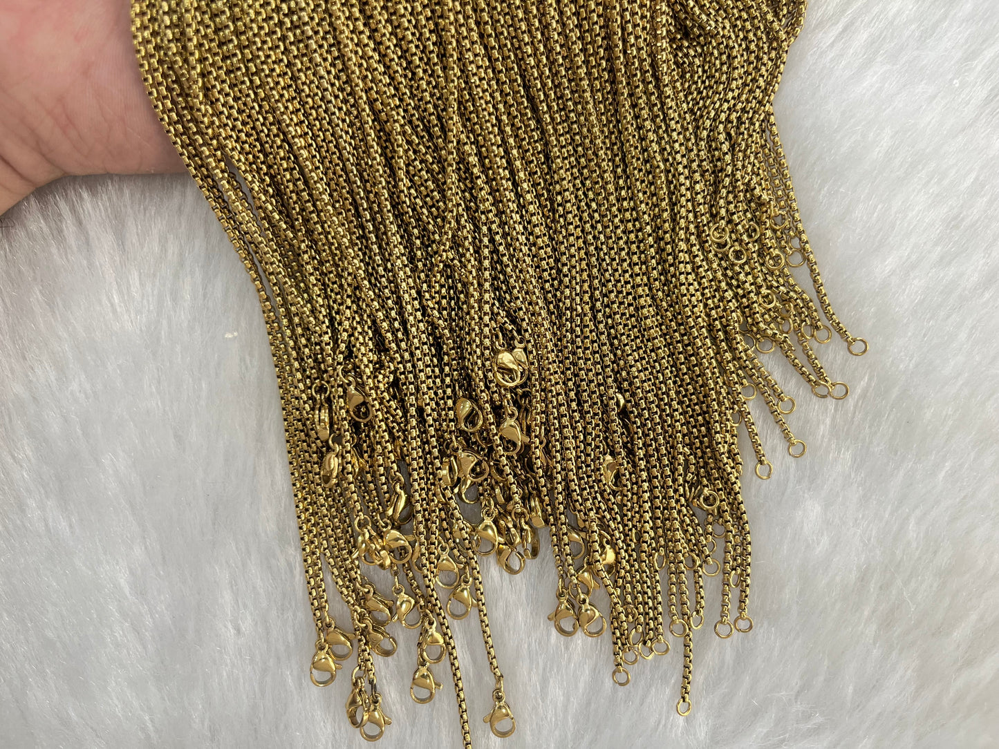 Stainless Steel Readymade Box Chains (10 Pcs)