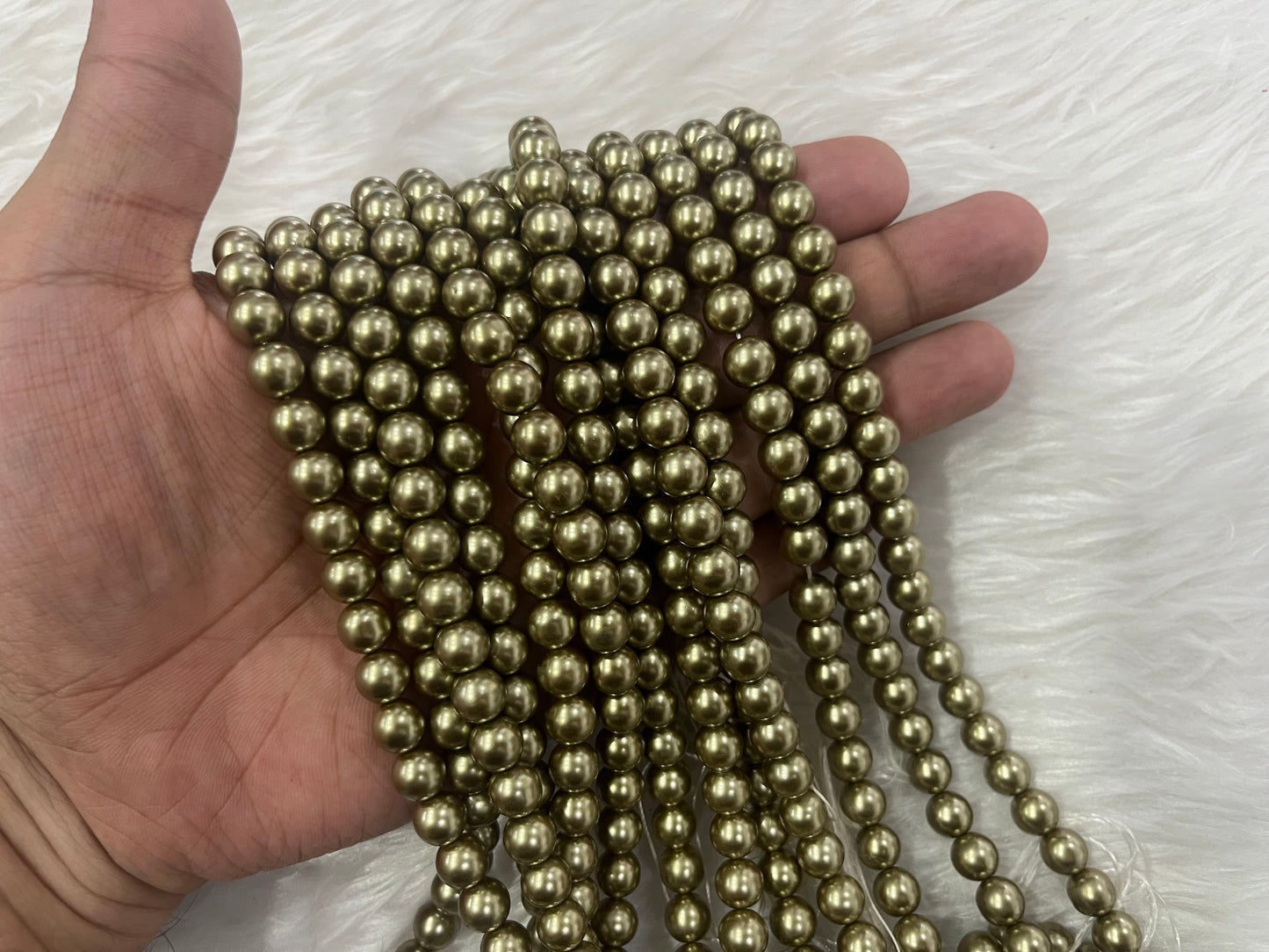 Shell Pearls (8 mm) (Single & Shaded Colours)