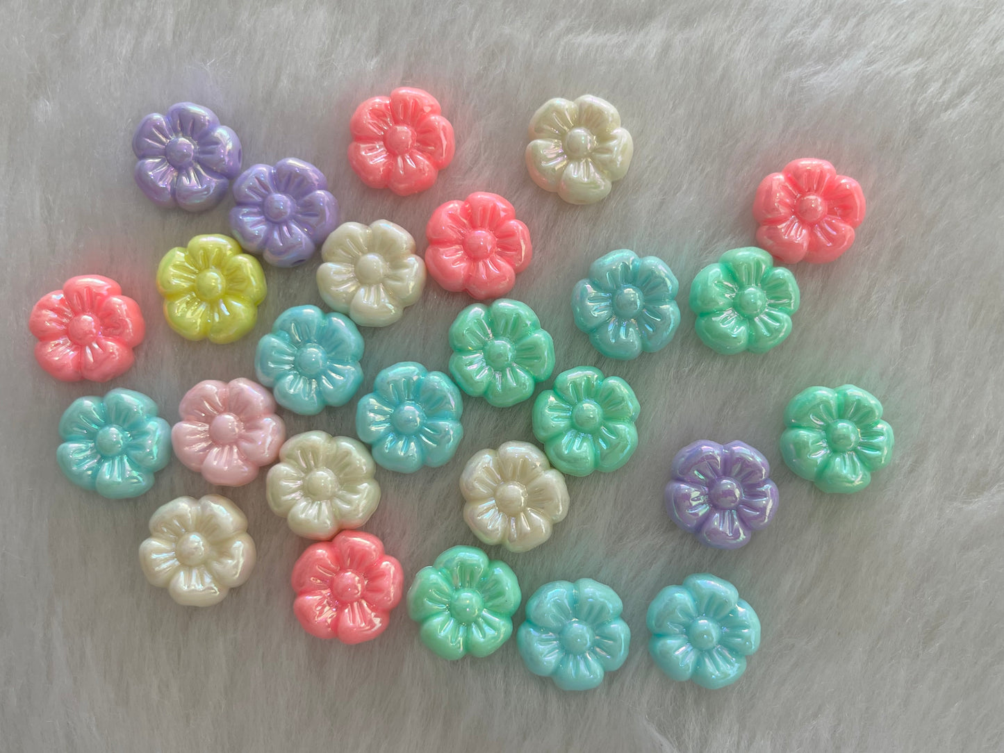 Pastel Flower Beads (50 grams)
