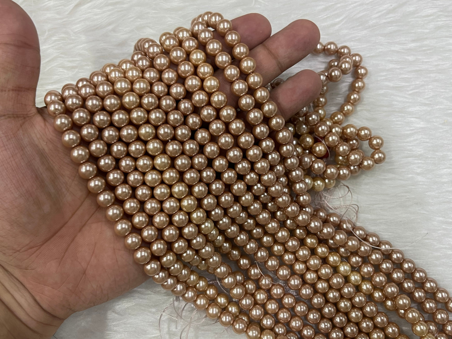 Shell Pearls (8 mm) (Single & Shaded Colours)