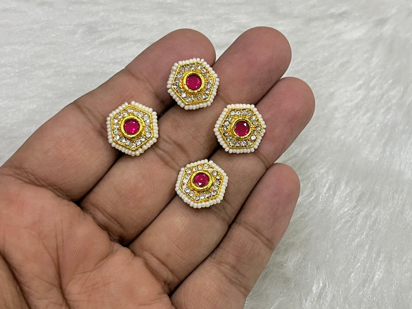 Meenakari Kundan (AGMK117)(13 mm)(12 Pcs)