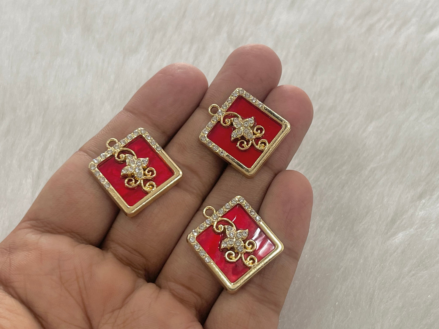 Luxury Charms (AGWS379) (5 Pcs)(29 mm)