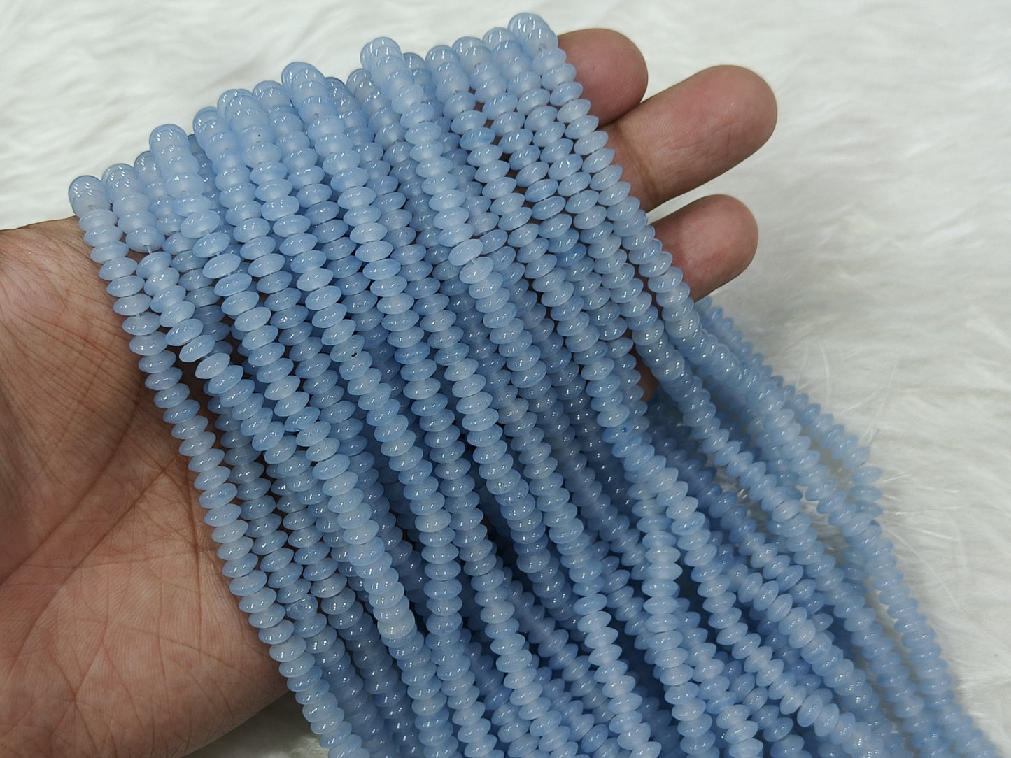 Flat Glass Beads (6 mm)(5 Lines)