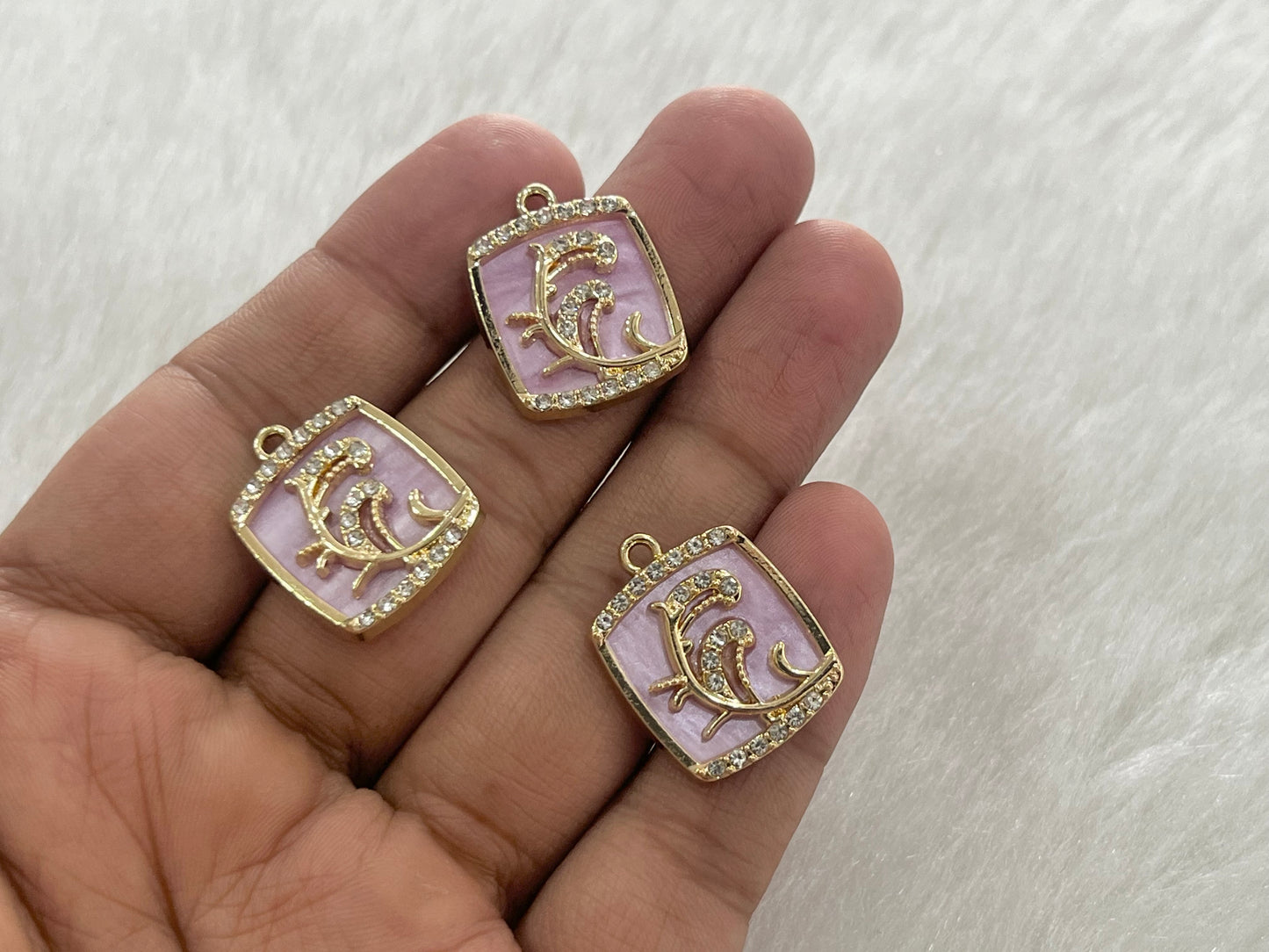 Luxury Charms (AGWS378) (5 Pcs)(29 mm)