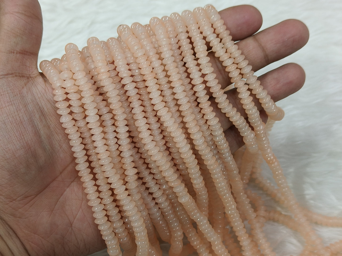 Flat Glass Beads (6 mm)(5 Lines)