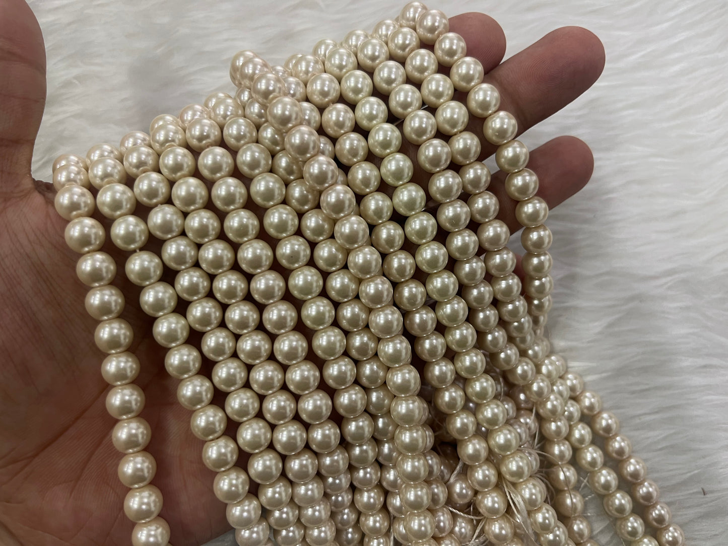 Shell Pearls (8 mm) (Single & Shaded Colours)