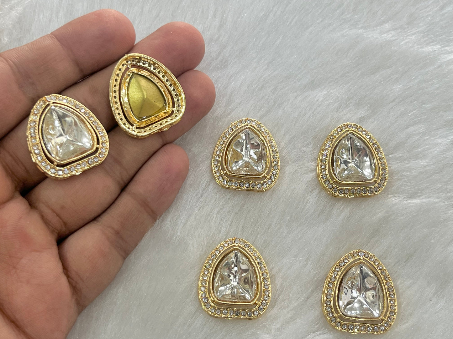 Polki Kundan (25-30 mm) (AGMK109) (6 Pcs)