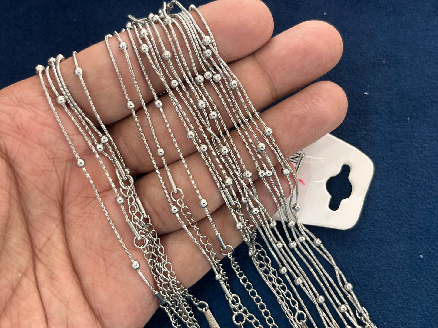 Stainless Steel Chains (Silver) (Pack of 10) (No. 11)
